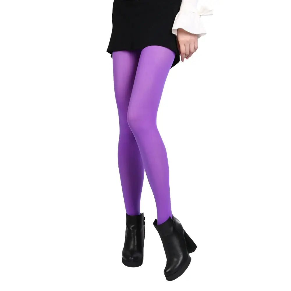Women Black Opaque Tights 120D Seamless Pantyhose Winter Warm Nylon Stockings Footed Thick