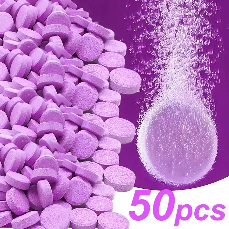 Simples Market car windshield cleaner effervescent tablets, purple, 50 pcs