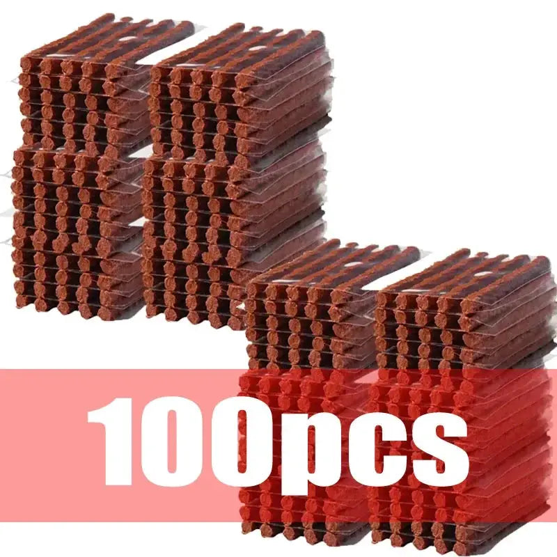 Tire repair strips for tubeless tires, brown rubber, 100 pcs, Simples Market