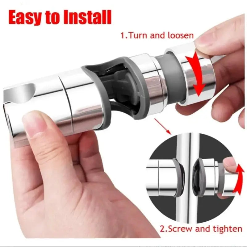 Replacement hand shower bracket, Simples Market chrome 18-25mm slide bar, 360° rotation