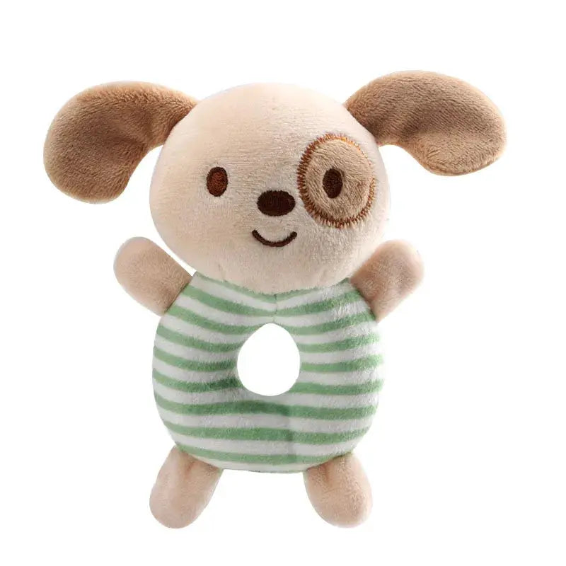 Newborn Baby Rattle Toys Plush Cartoon Animals Hand Ring Toy For Infants 0 To 24 Months Early Educational Toy