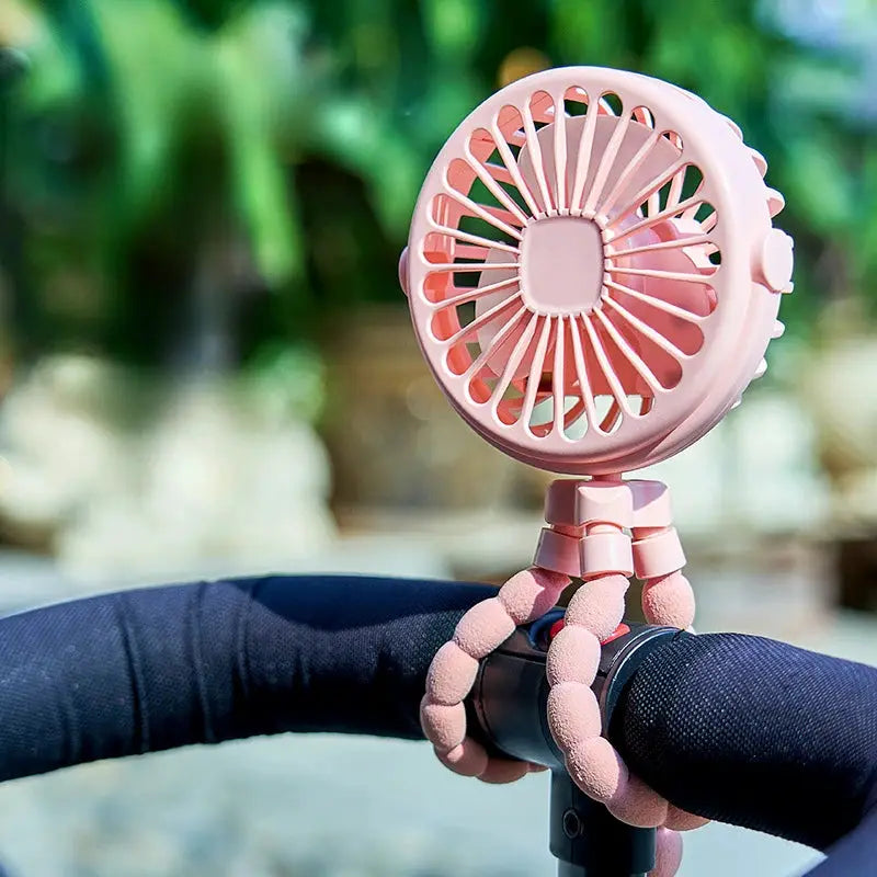Stroller Clip On Fan Portable USB Rechargeable Three Speed Settings