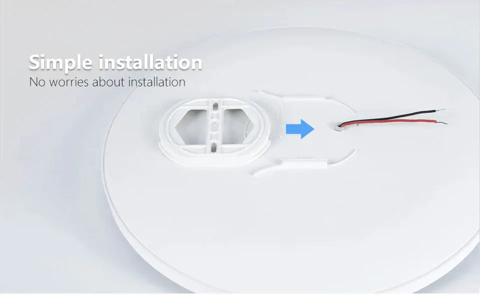 MARPOU white LED ceiling lamp base with wiring for easy installation