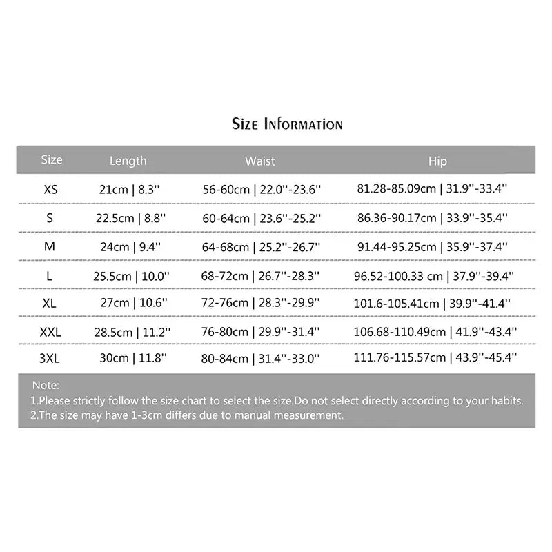 Simples Market menstrual panties size chart for breathable cotton women's low-rise underwear, XS–3XL