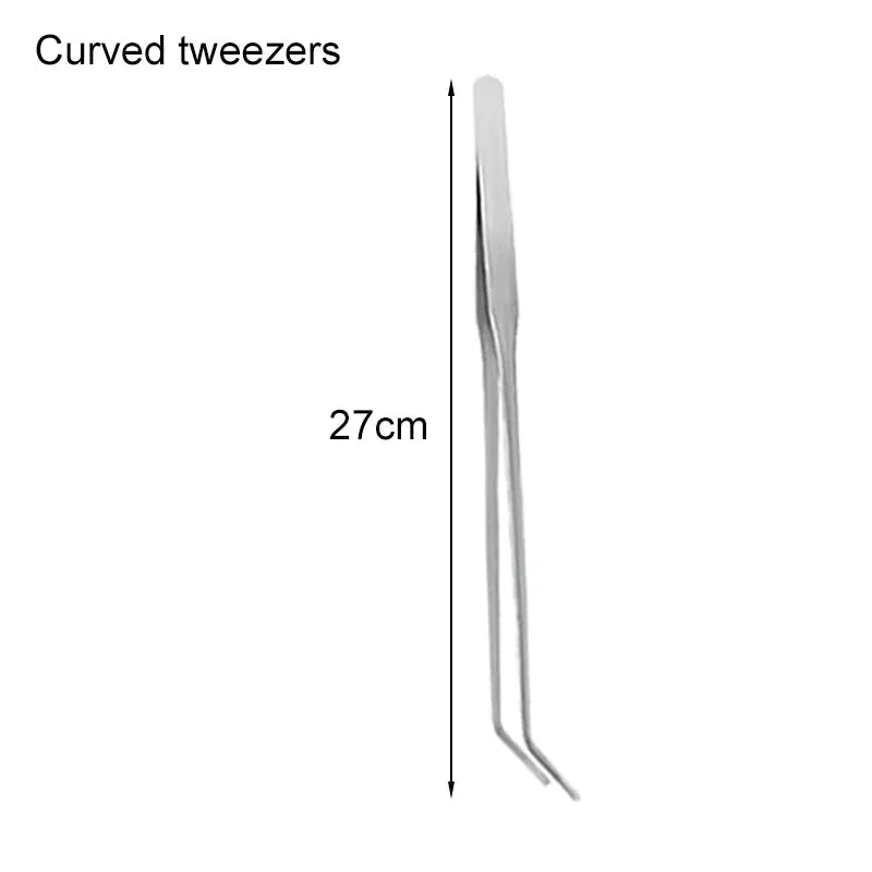 Stainless Steel Aquarium Scissors And Tweezers Set For Plant Tank Maintenance And Fish Tank Cleaning