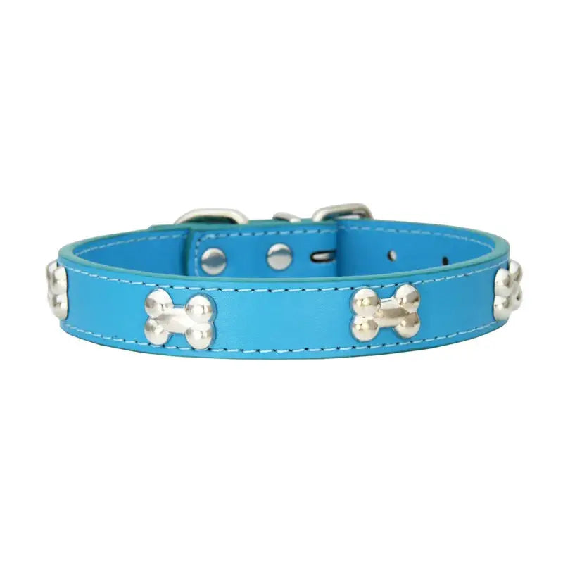 Bone Leather Durable Pet Collar For Dogs And Cats Puppies Pugs Chihuahuas Small And Large