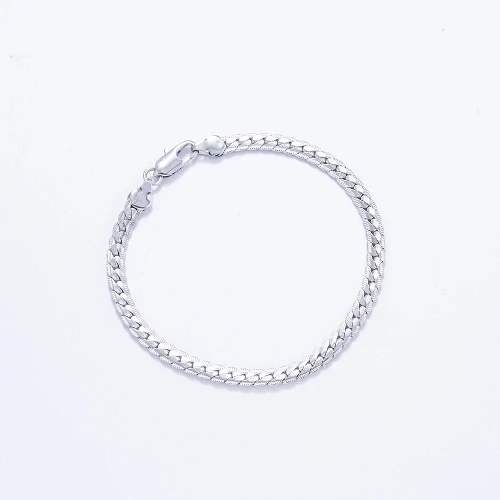 Adjustable 20 To 60cm 5mm Silver Color Necklace Chain Unisex Luxury Brand Design For Women Men Fashion Jewelry Wedding