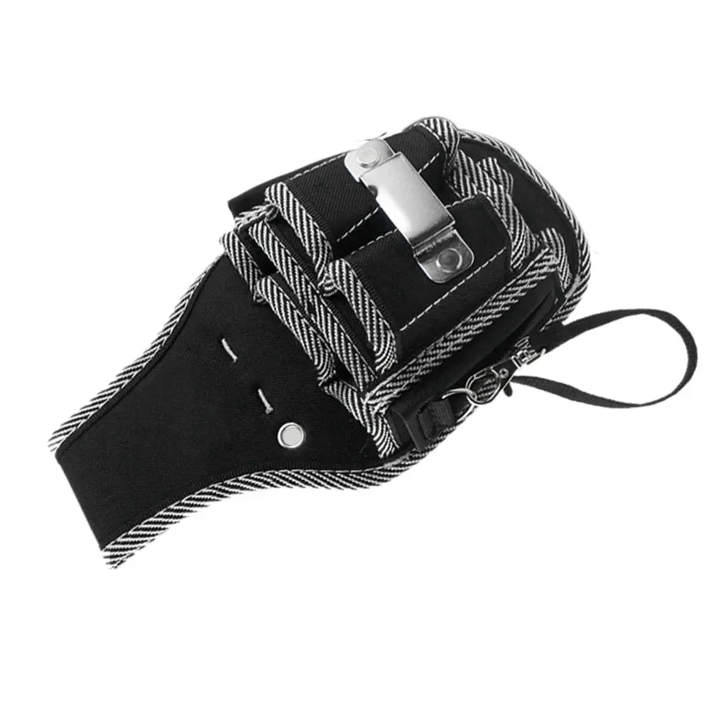 GJB810 9-in-1 tool waist belt in black 600D nylon with rope trim and metal clips by Simples Market