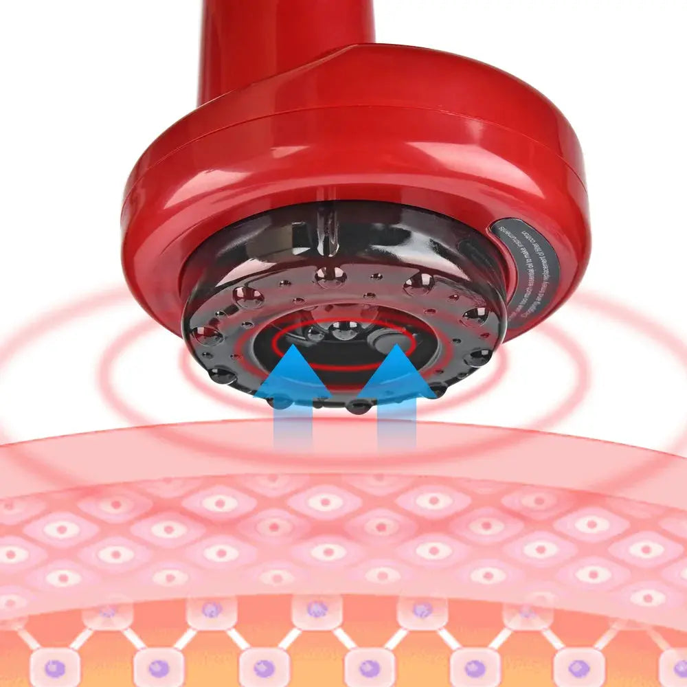 Electric cupping massage device by Simples Market, red with suction cups