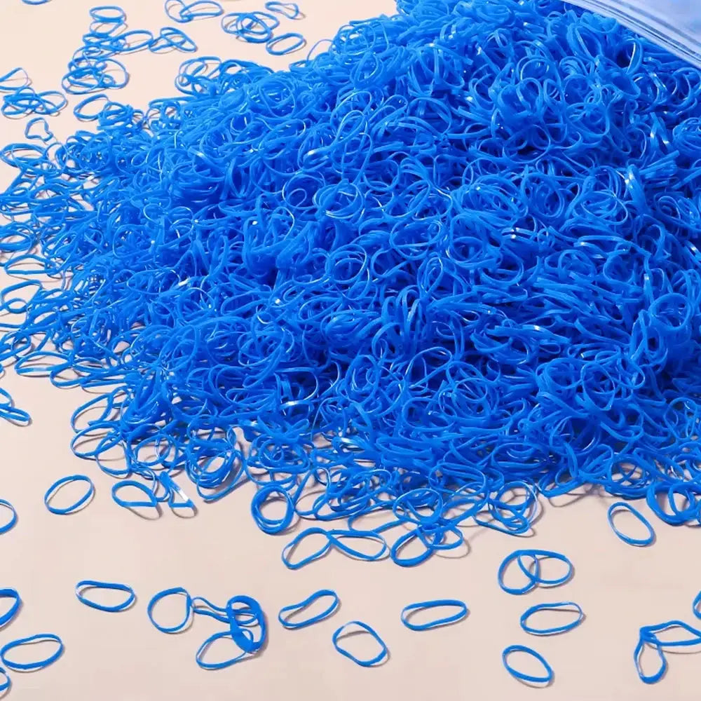 Colorful Disposable Rubber Band Hair Ties For Girls Bulk Pack 500 1000 2000 Pcs Ponytail Holders Kids Hair Accessories