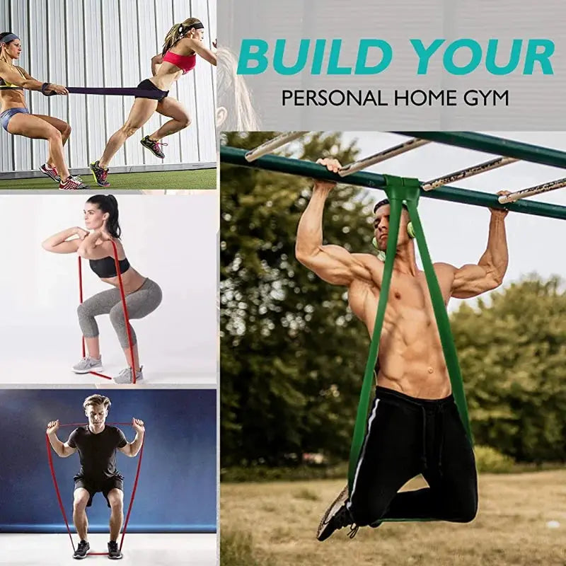 Resistance Band Set For Pull Up Assistance And Physical Therapy, Heavy Stretch Bands For Home Workouts
