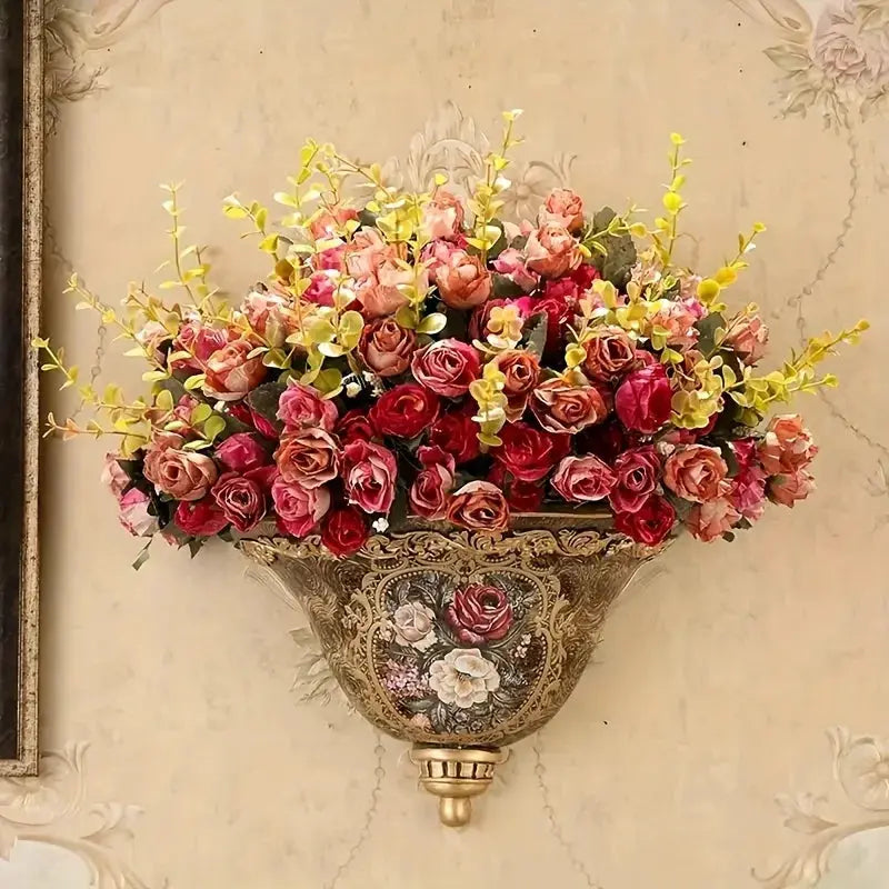 Artificial Silk Rose Bouquet 7 Stems 21 Heads for Wedding Christmas Wreath Home Decor Vase Bridal Bouquets