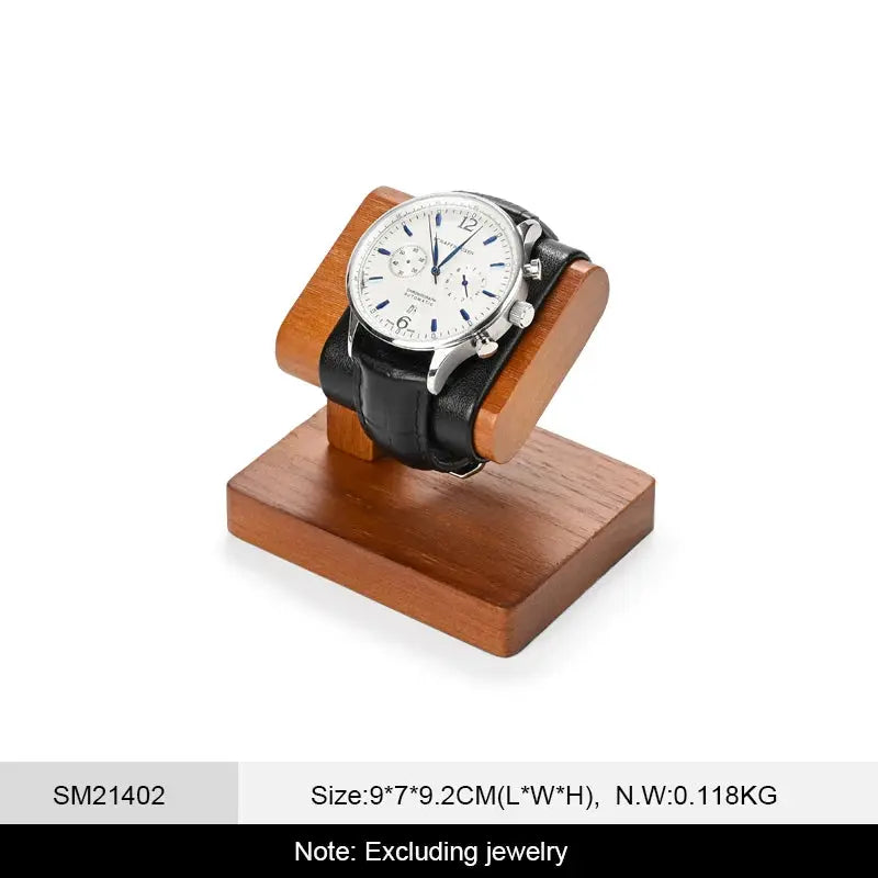 WoodTen Solid Wood Watches Display Stand Elegant Jewelry Organizer For Watches Necklaces Bracelets Bangles