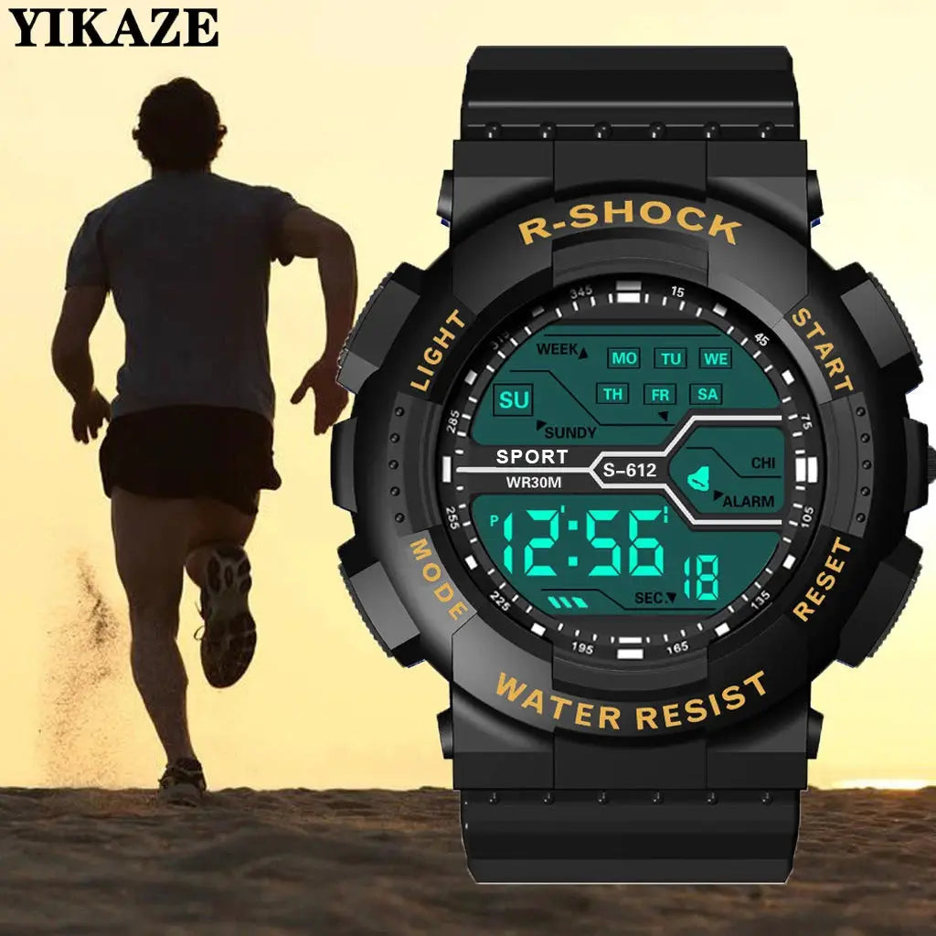Summit Gear Outdoor Sport Mens Watch Multifunction Large Screen LED Display Waterproof Military Digital Wristwatch