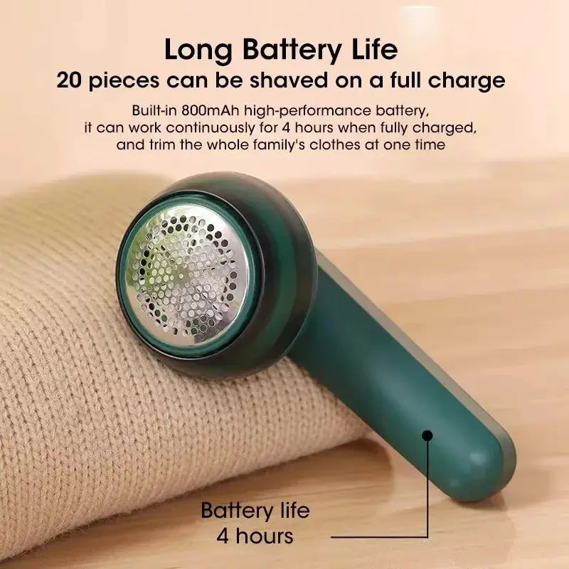 LintiLux Fabric Shaver Hair Ball Trimmer With Upgraded Six Blade Design For Quick Lint Removal Rechargeable Type C