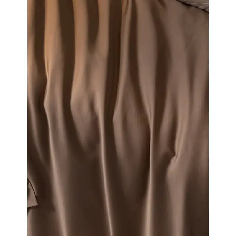Simples Market 3pc brown solid Lyocell bamboo duvet cover set with single quilt cover and pillowcases