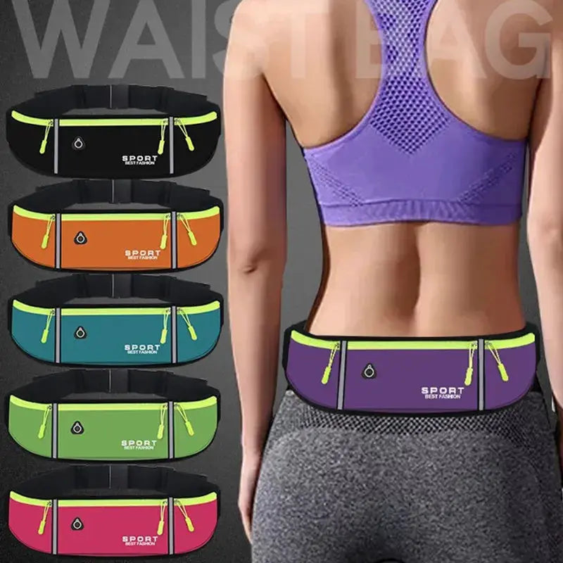 Fanny pack waist belt, Simples Market, six color options with neon zippers