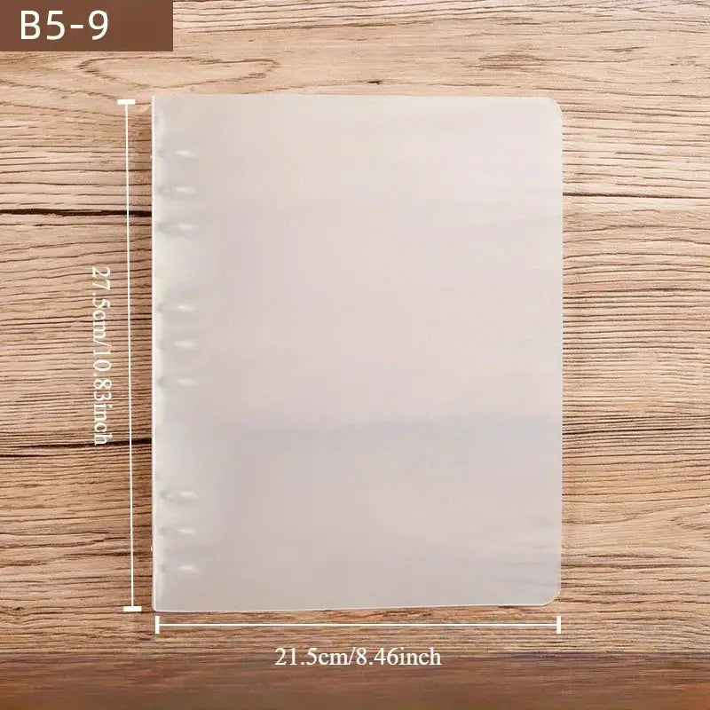 Simples Market clear PP plastic ringed binder, 175-page capacity
