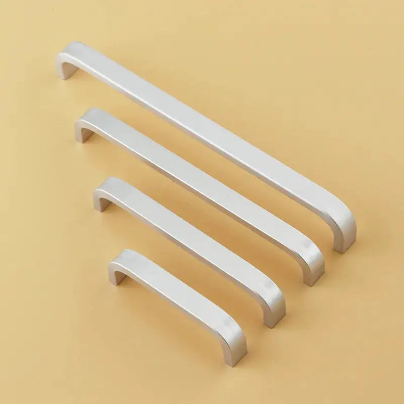 Space Aluminum Kitchen Cabinet Straight Pull Handles 4 6 8 10 12 Inches Silver Modern Hardware