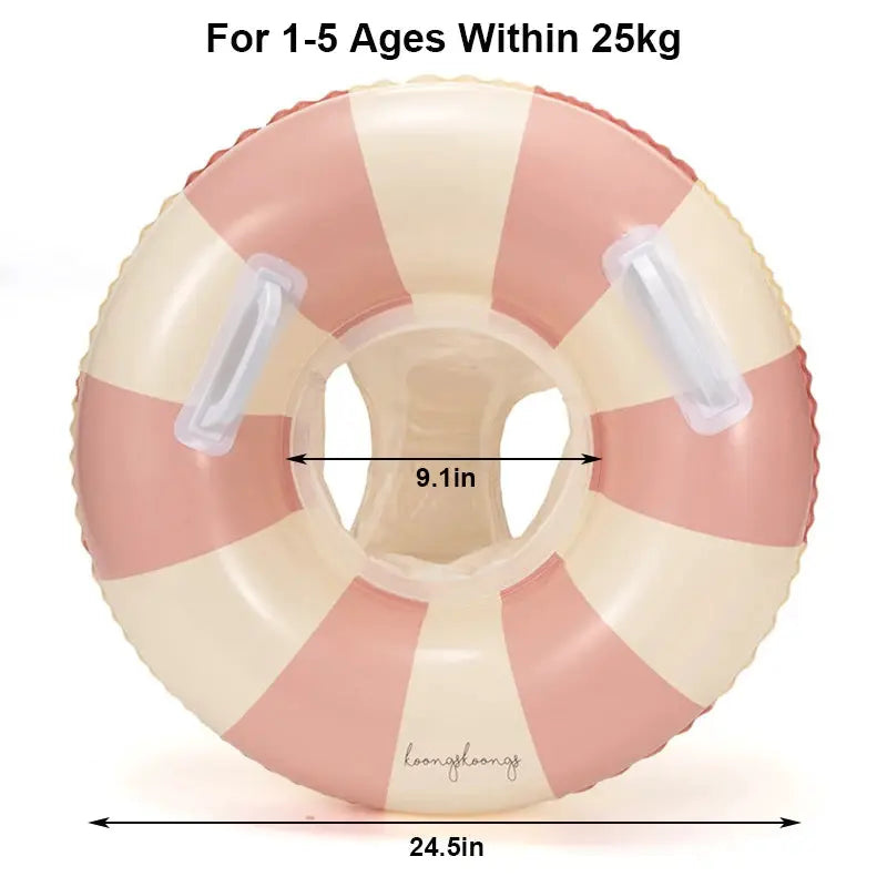 Roosin Baby Pool Float Ring Inflatable Swim Ring For Kids Under Six Safe Buoyancy Seat For Water Play