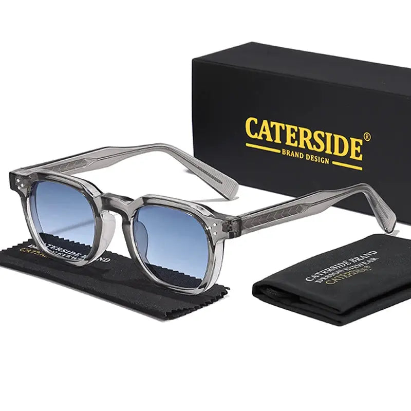 Caterside Fashion Unisex Small Frame Square Sunglasses Personalized Design With UV400 Lenses
