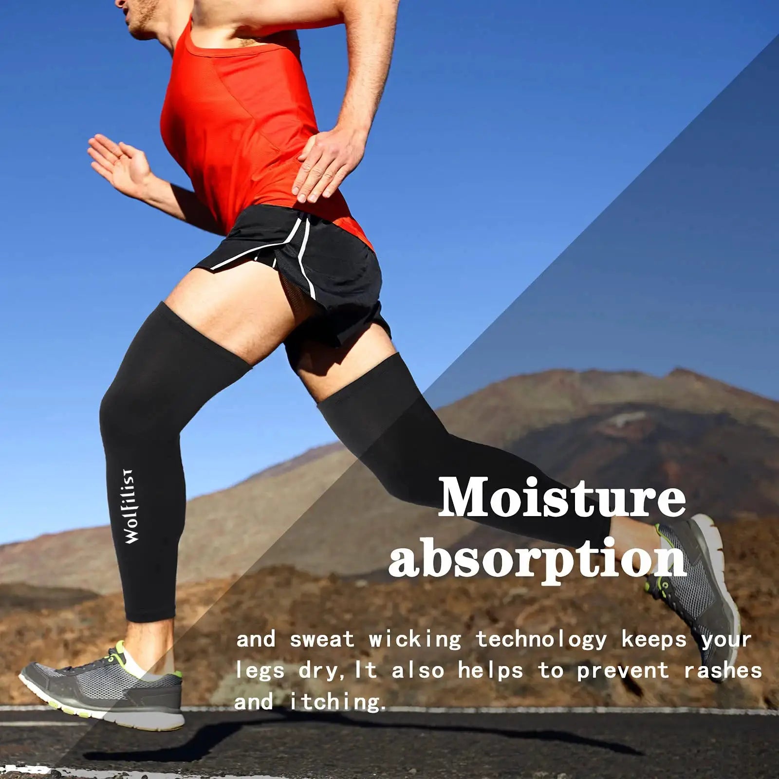 Cycling Leg Warmers Thermal Long Leg Sleeves Leg Compression Sleeves High Elasticity Stretch For Running And Cycling