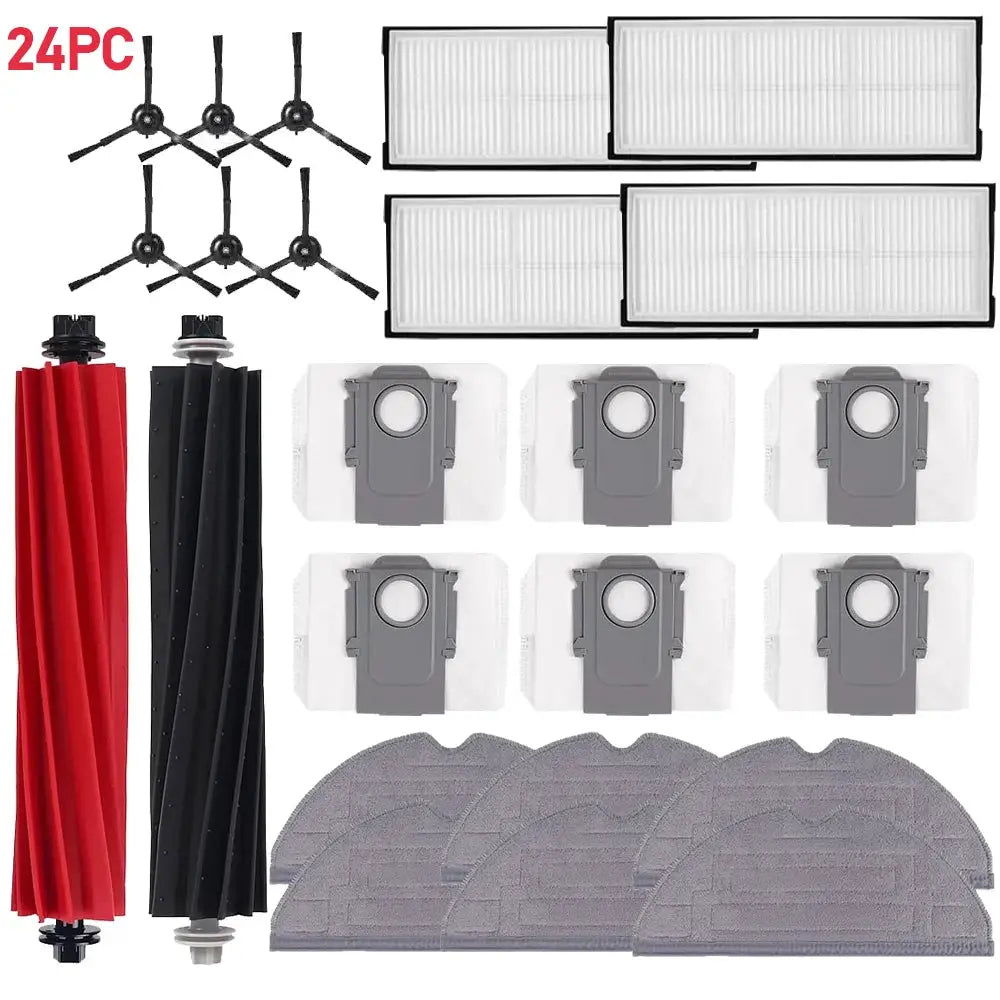 Windninja Compatible Roborock S8 S8 Plus S8 Pro Ultra Main Brush Side Brush HEPA Filter Mop Cloths Dust Bags Kit