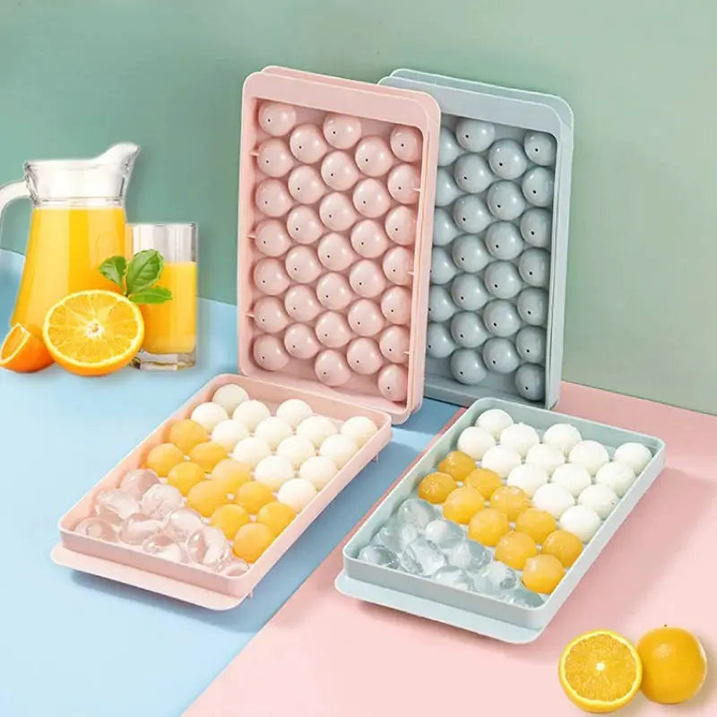 33 Ice Ball Molds for Whiskey Ice Balls and Lollipops PP Ice Cube Tray for Frozen Treats Cocktails and Coffee