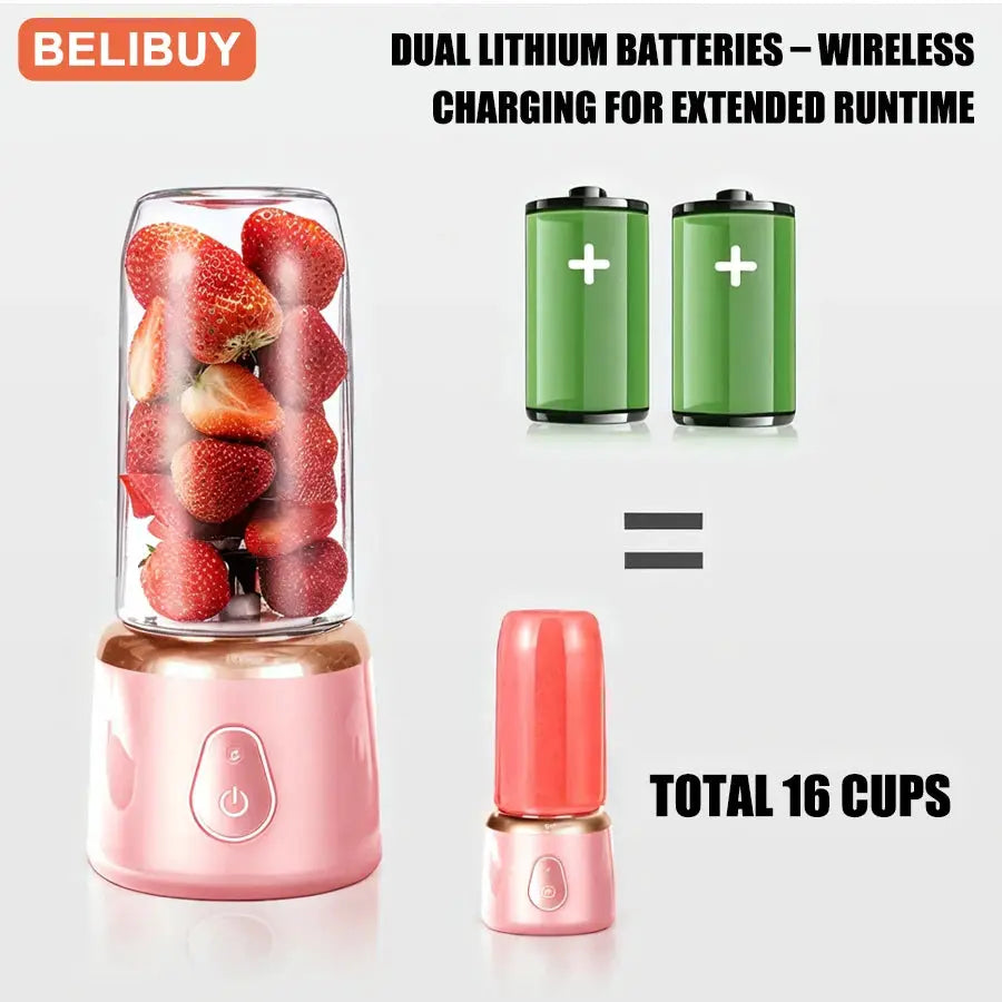 400ml Portable USB Rechargeable Juicer Blender for Fruit and Smoothies