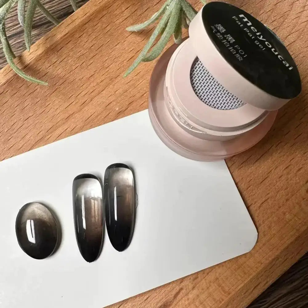 Black Pat Painting Gel Nail Polish With Air Cushion Gradient Matte Texture For Soak Off UV LED Nails