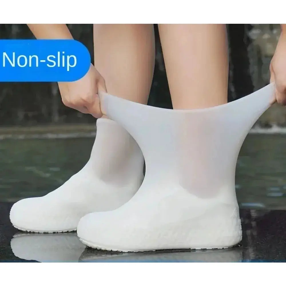 Latex Waterproof Overshoes For Outdoor Rain Gear Shoe Covers For Rainy Day Protection 1 Pair