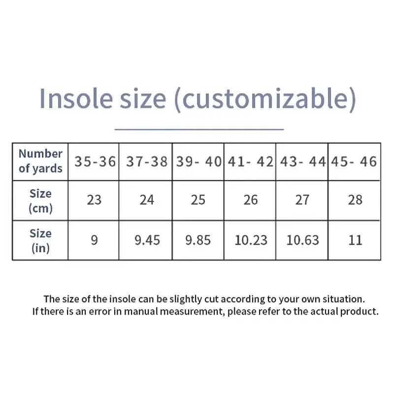 Sport Orthopedic Insoles for Men and Women EVA Breathable Shock Absorption Insole for Running and Basketball Shoes