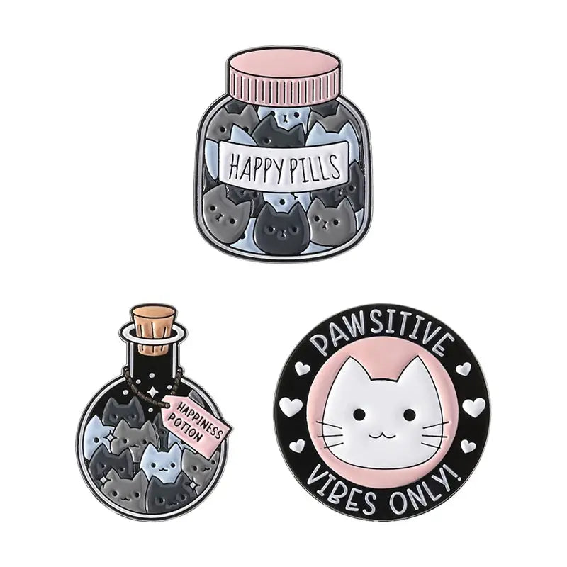 Certified Cat Lady Enamel Pin Cute Kitten Lapel Brooch Cartoon Jewelry Gift For Cat Lovers Friends Kids
