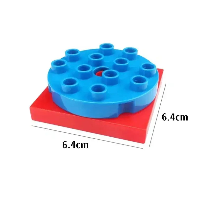 Big Building Blocks Duplo Compatible Large Brick Ferris Wheel Seesaw Slide Swing Educational Toy For Kids