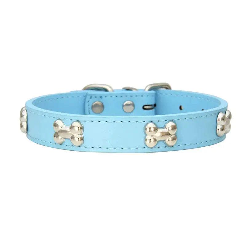 Bone Leather Durable Pet Collar For Dogs And Cats Puppies Pugs Chihuahuas Small And Large