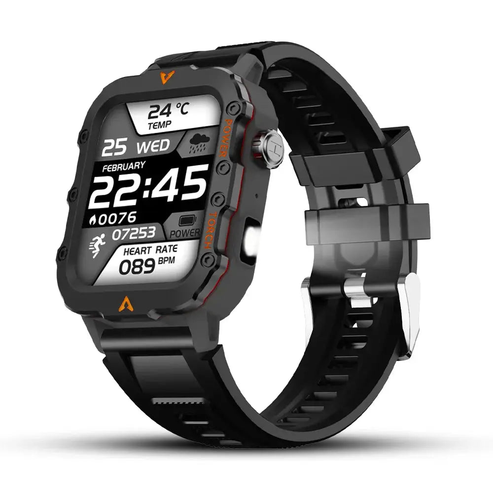 LAXASFIT Men Sports Smart Watch With 1.71 Inch HD Touch Screen Blood Oxygen Bluetooth Calling And Multi Sport Modes