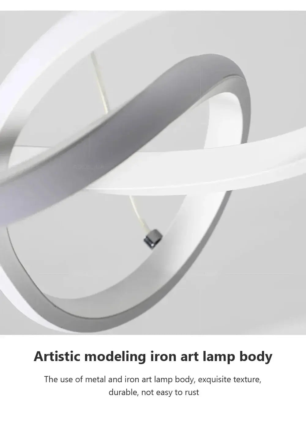 Nordic LED circular pendant lamp, white and gray metal ring, modern ceiling light.