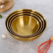 Three Piece Stainless Steel Mixing Bowls Set For Mixing Kneading Dough And Serving Salads