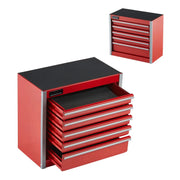 Simples Market SucceBuy 5-drawer red metal tool chest with black top and silver handles