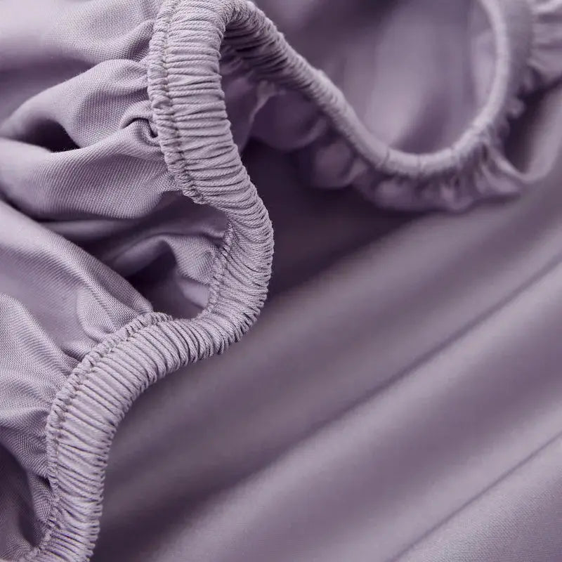 Purple Egyptian cotton fitted sheet with elastic edge, 800TC, for single to king beds