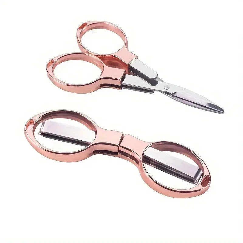 1 Piece Versatile Stainless Steel Folding Scissors Retractable Portable for Travel Outdoor Daily Needs