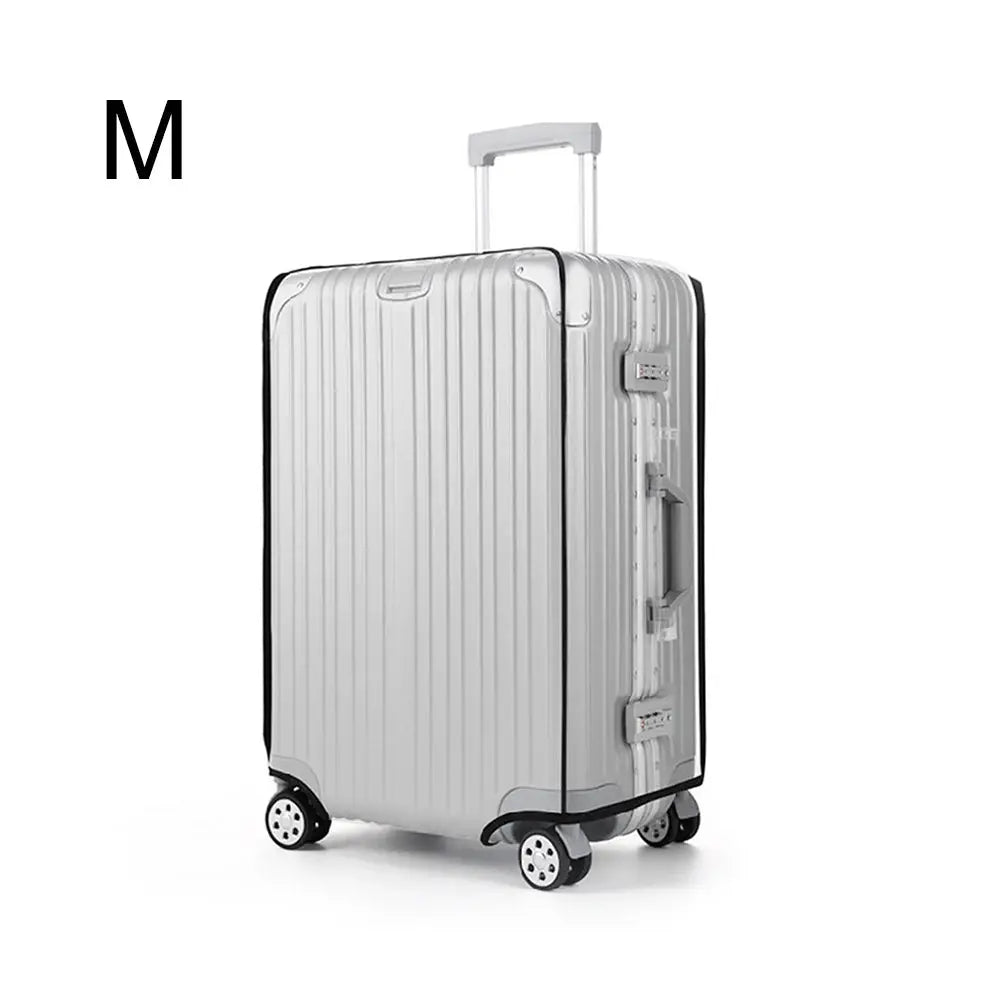 ClearGuard Transparent PVC Luggage Protective Cover Wear Resistant Shield For Travel And Easy Visual Identification