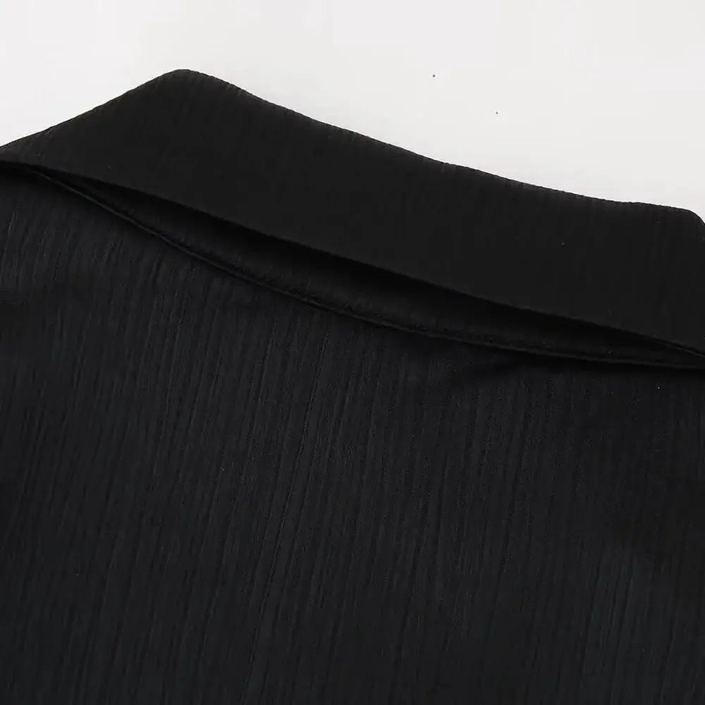 European American Double Breasted Jacket Pants Set Wrinkle 2024 Spring