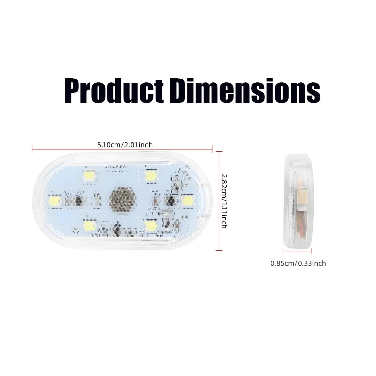 LED Touch Light USB Rechargeable 5V 6LED Mini Car Interior Lamp With Touch Sensor RGB Reading Lamp
