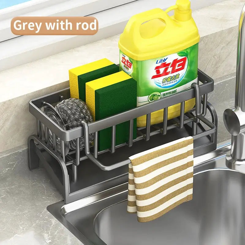 Kitchen Sink Caddy And Draining Rack For Sponges Brushes Dishcloths And Detergent Organization