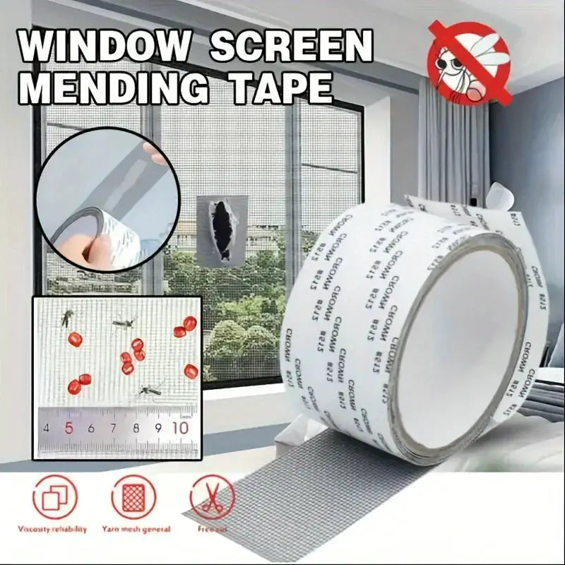 Self Adhesive Mosquito Net Repair Tape For Window Screens Waterproof Mesh Patch To Seal Holes And Tears