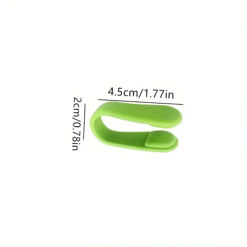 Simples Market Mini Hukou finger joint tiger point massage clip, green silicone hand meridian massager.