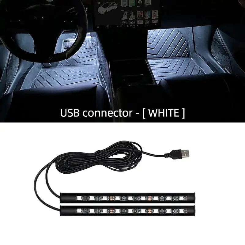 Car LED Interior Atmosphere Light USB Ambient Lamp Foot Light For Vehicle Decoration Backlight Cigarette Lighter