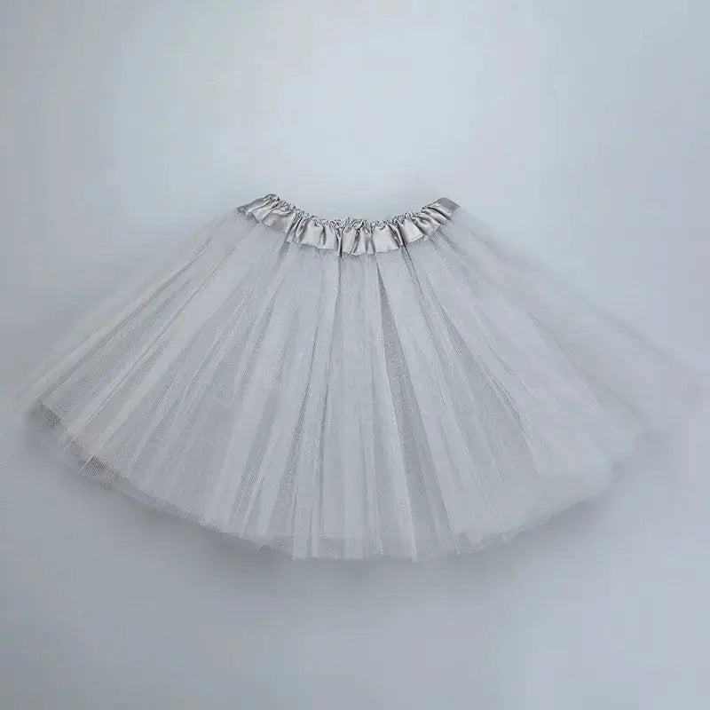 DreamDance Girls Elastic Ballet Tutu Skirt Three Layer Tulle Satin Waistband For Full Ball Gown Look Ages 2 To 8