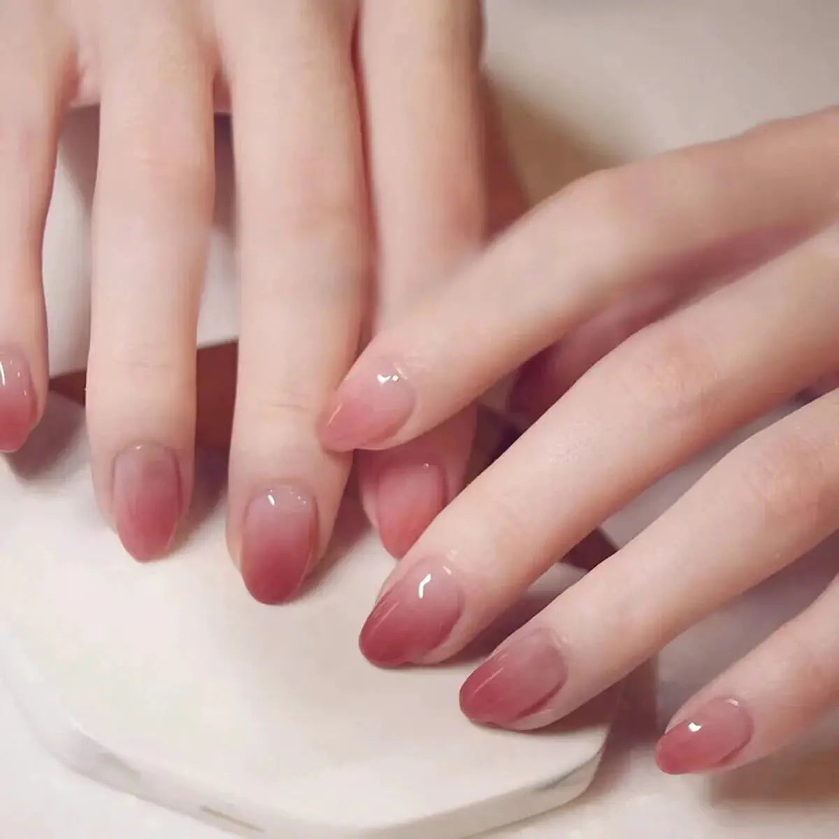 LuxeNail Blush Pink False Nails Bowknot Diamond Pearl Design Press On Nail Tips Harmless Smooth Edge Safe DIY Mani